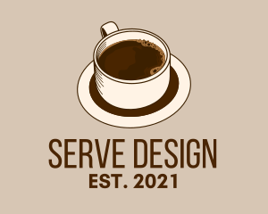 Dark Coffee Line Art logo