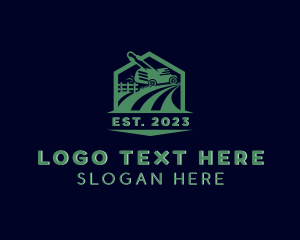 Grass Lawn Mower Logo