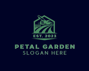 Grass Lawn Mower logo design