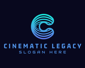 Cyber Digital Letter C logo