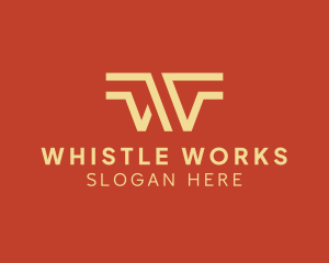 Stripe Line Wing Business logo design