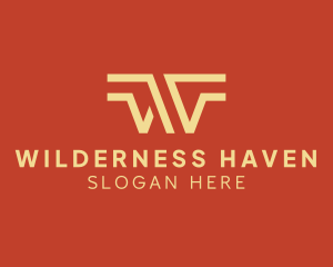 Stripe Line Wing Business logo design