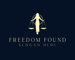 Female Scale Law Firm logo design