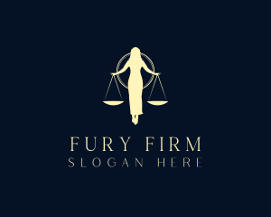 Female Scale Law Firm logo design