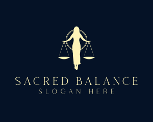 Female Scale Law Firm logo design