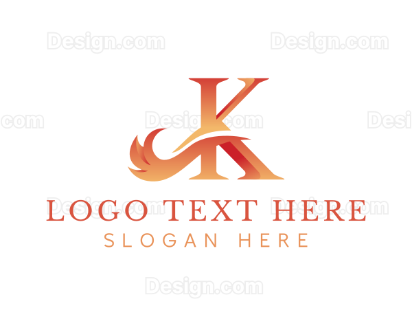 Premium Wave Letter K Logo