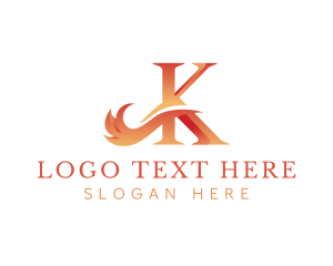 Premium Wave Letter K Logo