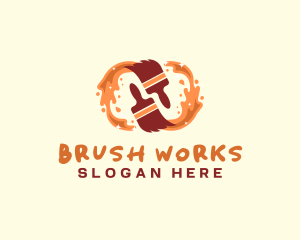 Paint Brush Renovation logo design