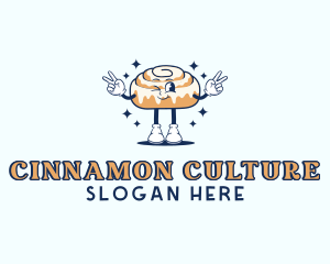 Retro Cinnamon Roll logo