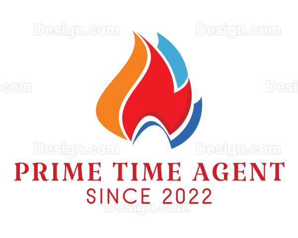 Colorful Flame Fuel Logo