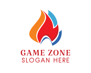 Colorful Flame Fuel Logo