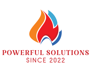 Colorful Flame Fuel logo design