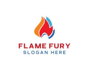 Colorful Flame Fuel logo design