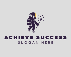 Astronaut Career Coach logo design