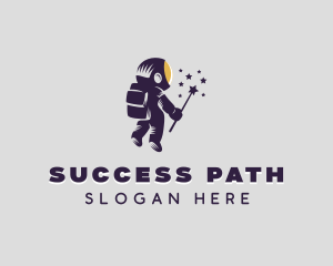 Astronaut Career Coach logo design