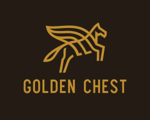 Golden Luxe Pegasus  logo design