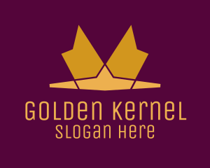 Golden Royal Tiara logo design