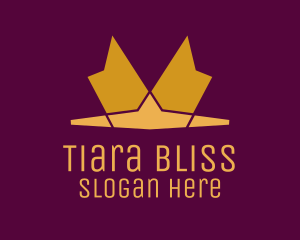 Golden Royal Tiara logo design