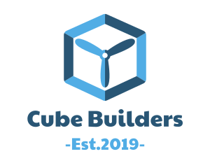 Blue Propeller Cube logo design