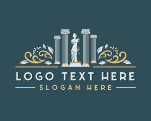 Greek Woman Pillar Statue logo