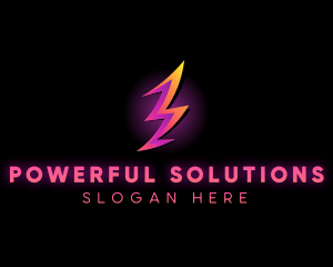 Power Lightning Energy logo design