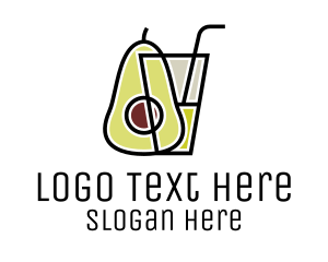 Avocado Smoothie Drink logo