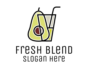 Avocado Smoothie Drink logo