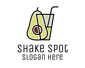 Avocado Smoothie Drink logo design