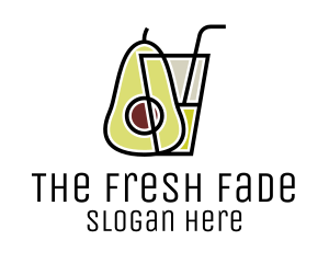 Avocado Smoothie Drink logo design