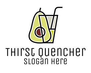Avocado Smoothie Drink logo
