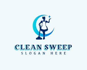 Maid Sanitation Vacuum logo design