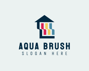 Paint House Renovation Painter logo design