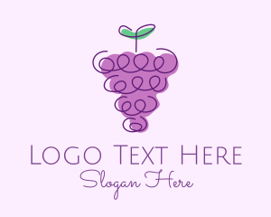 Grape Fruit Line Art  logo