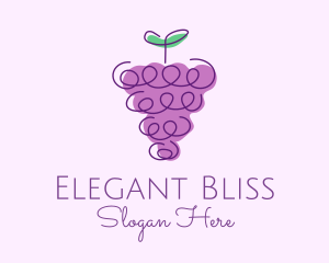 Grape Fruit Line Art  logo