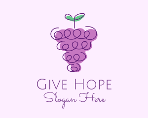 Grape Fruit Line Art  logo