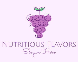 Grape Fruit Line Art  logo