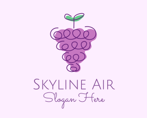 Grape Fruit Line Art  logo