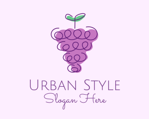 Grape Fruit Line Art  logo