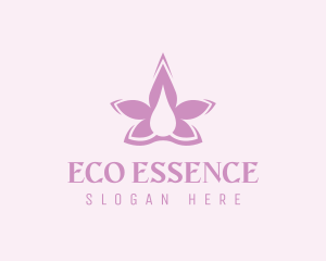 Flower Lavender Oil logo design