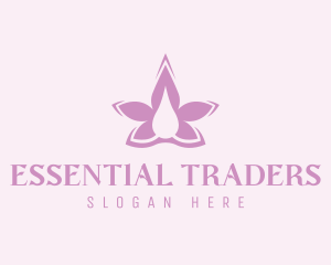 Flower Lavender Oil logo design