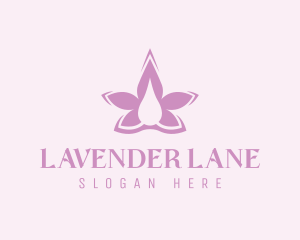 Flower Lavender Oil logo design