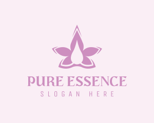 Flower Lavender Oil logo design