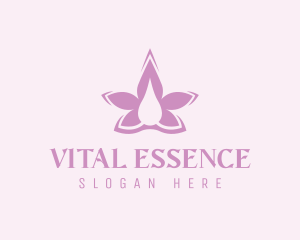 Flower Lavender Oil logo design