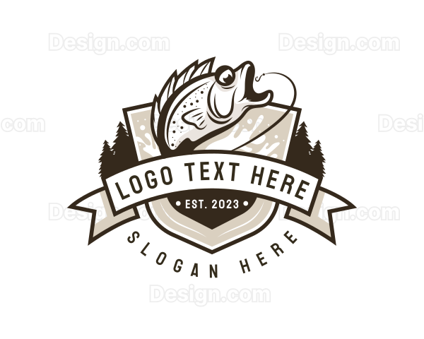 Fishing Seafood Restaurant Logo