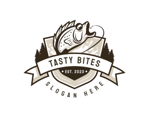 Fishing Seafood Restaurant Logo