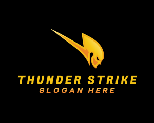 Lightning Head Thunder logo design