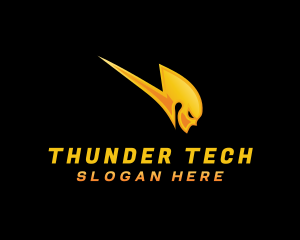 Lightning Head Thunder logo design