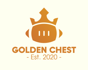 Golden Football Crown logo design