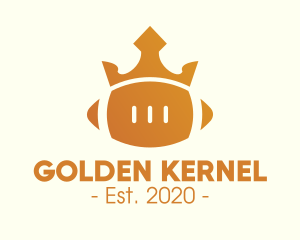 Golden Football Crown logo design