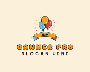 Party Banner Celebration logo design